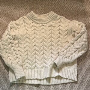 H&M Cable Knit Cream Sweater